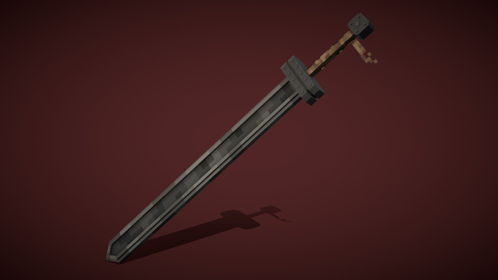 [Minecraft] Golden age ark sword 3d model