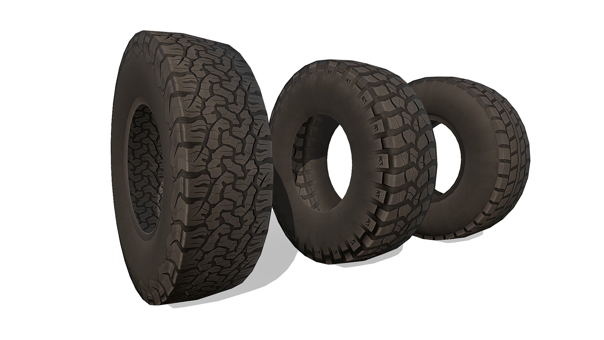 Off-Road Tires (Optimized) 3d model