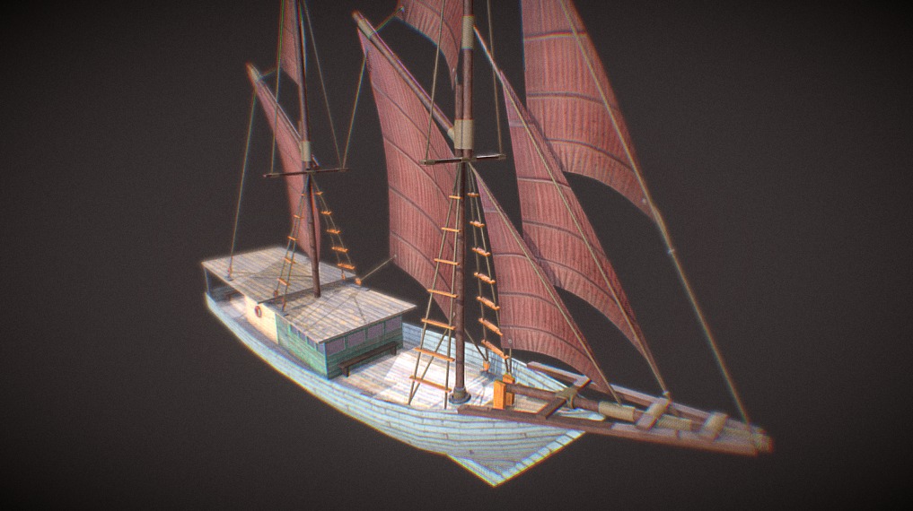 Kapal Phinisi 3d model