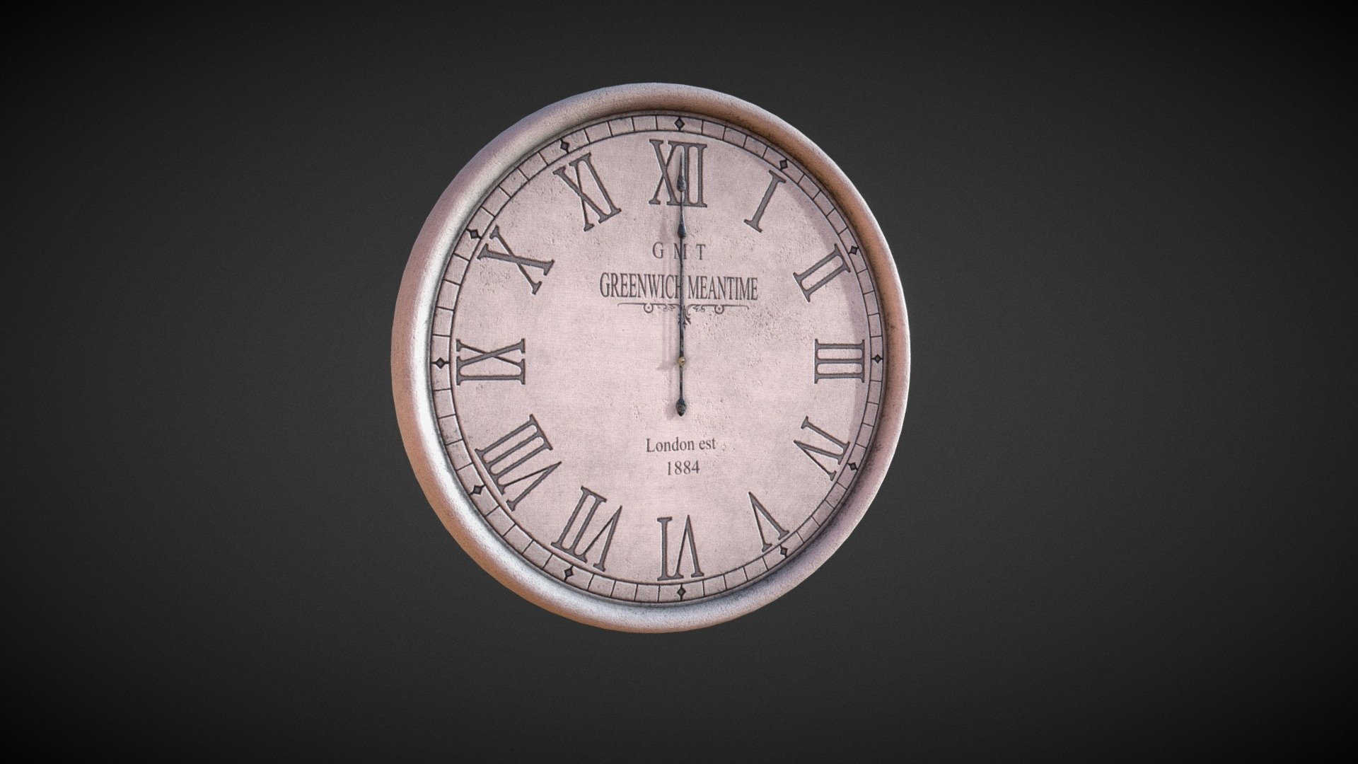 Greenwich Concrete Clock 3d model