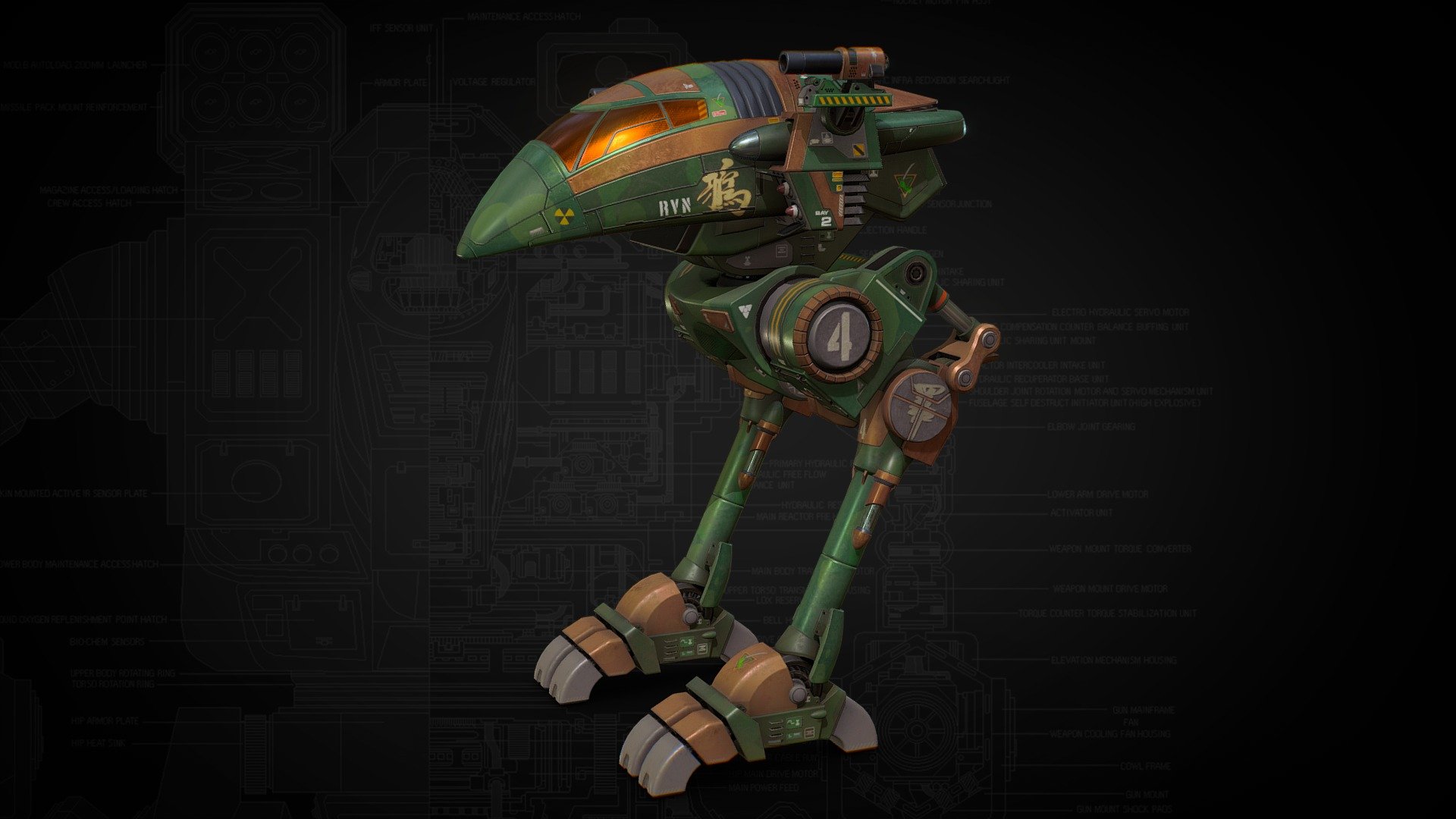 Raven (MechCommander) 3d model