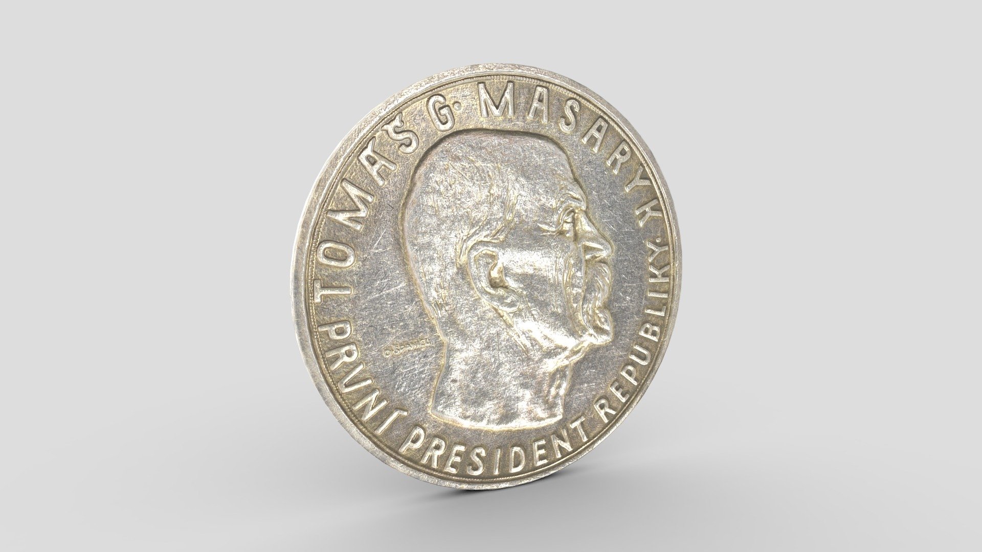 Commemorative medal Tomas G. Masaryk 3d model