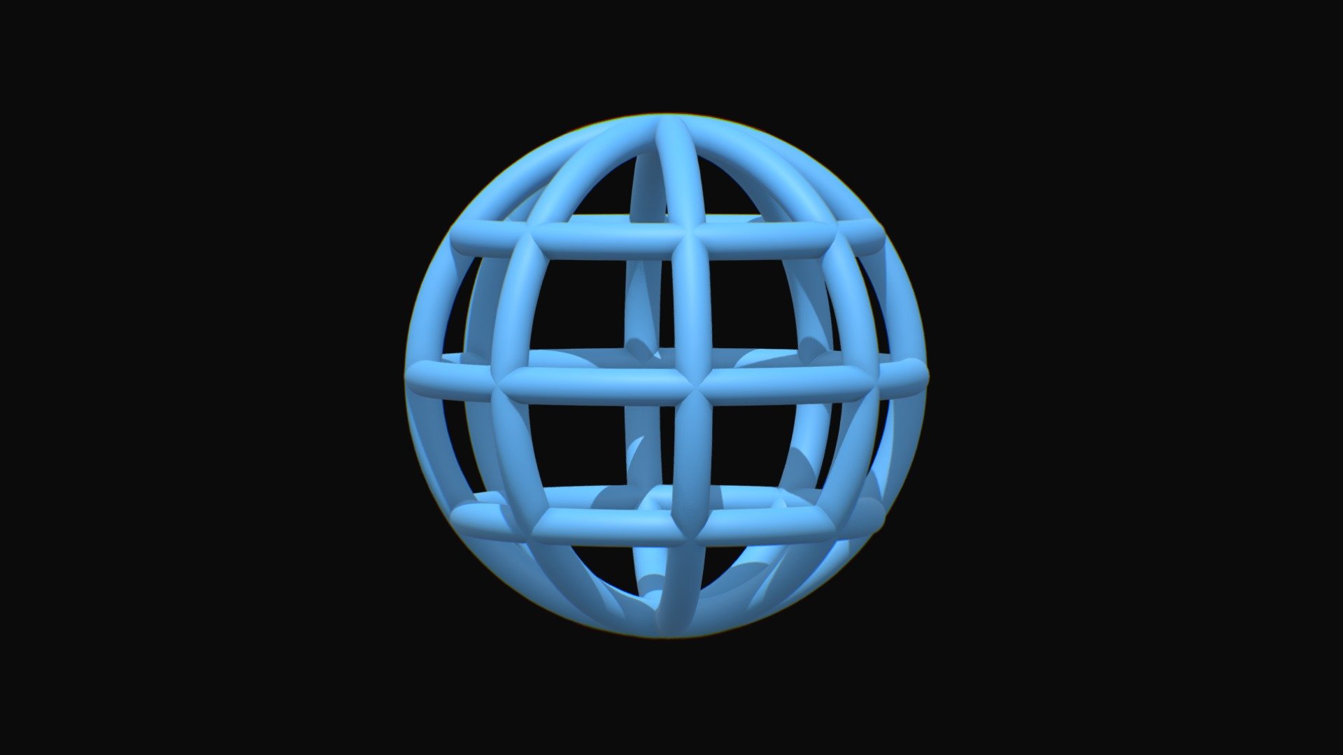 Globe with Meridians (3D Icon) 3d model