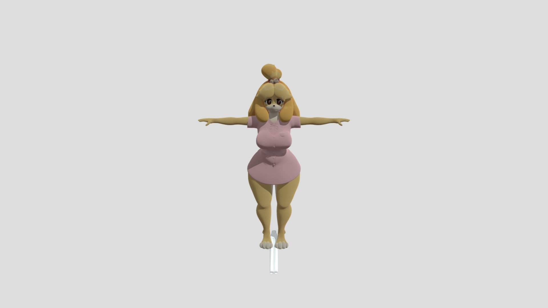 Isabelle Thicc. 3d model