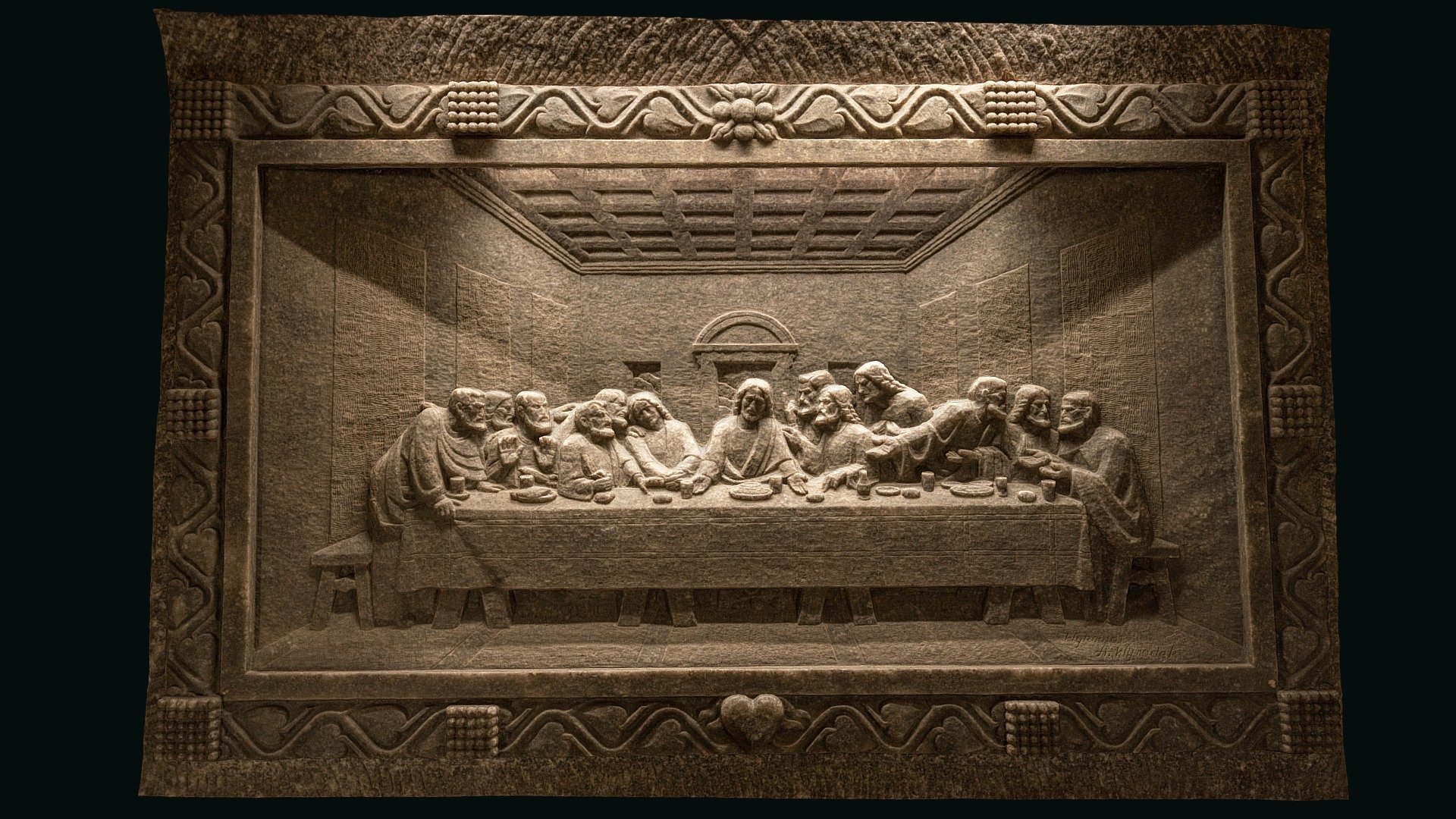 The Last Supper, relief, Wieliczka. 3D 3d model