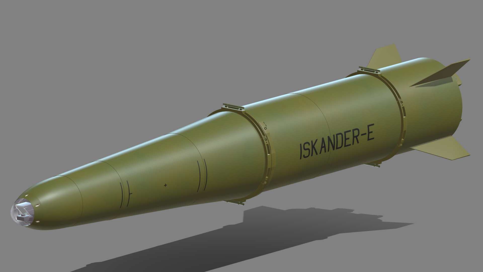 9M723-1 Iskander-E ballistic missile 3d model