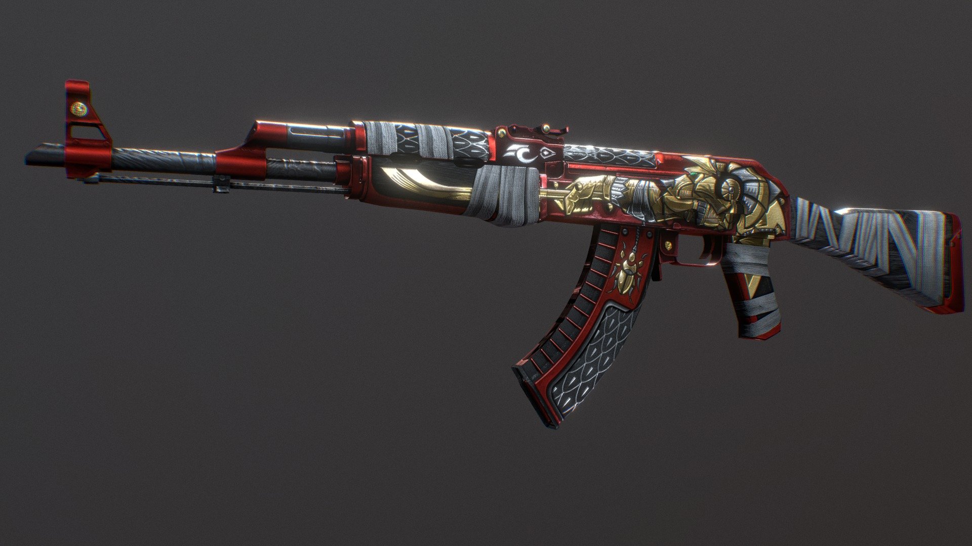 Ak-47 || Anubis 3d model