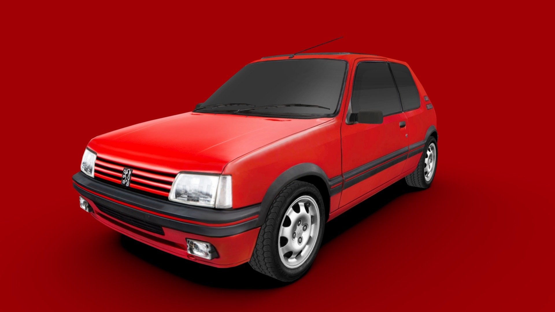 Peugeot 205 GTI 1986 3d model