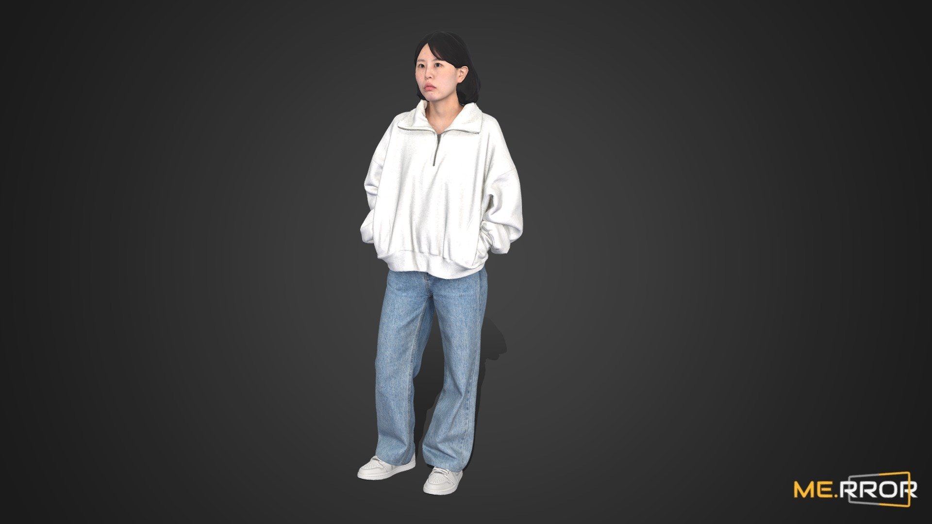 [Game-Ready] Asian Woman Scan_Posed 11 3d model