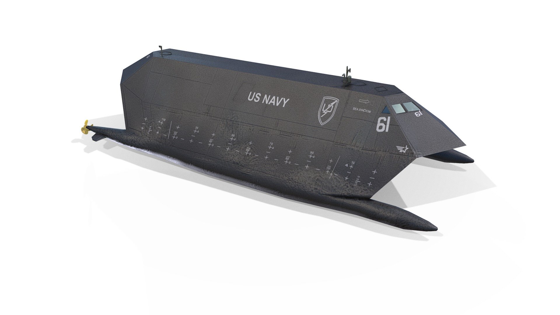 Seashadow Lockheed Martin Stealth Ship 3d model