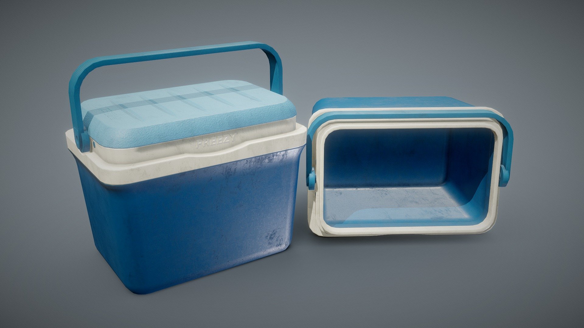 Plastic Cooler Dirty 3d model