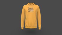 Men Chest Printed Hoodie