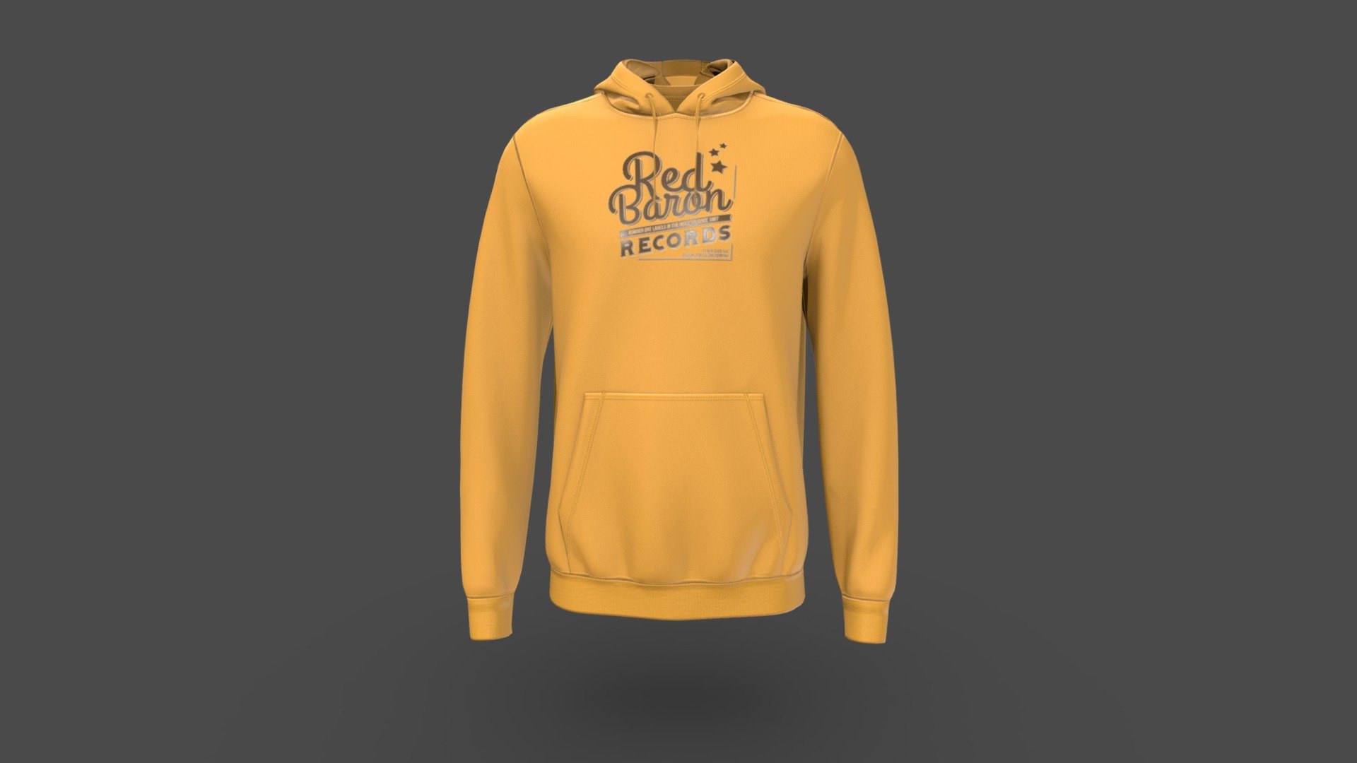 Men Chest Printed Hoodie 3d model