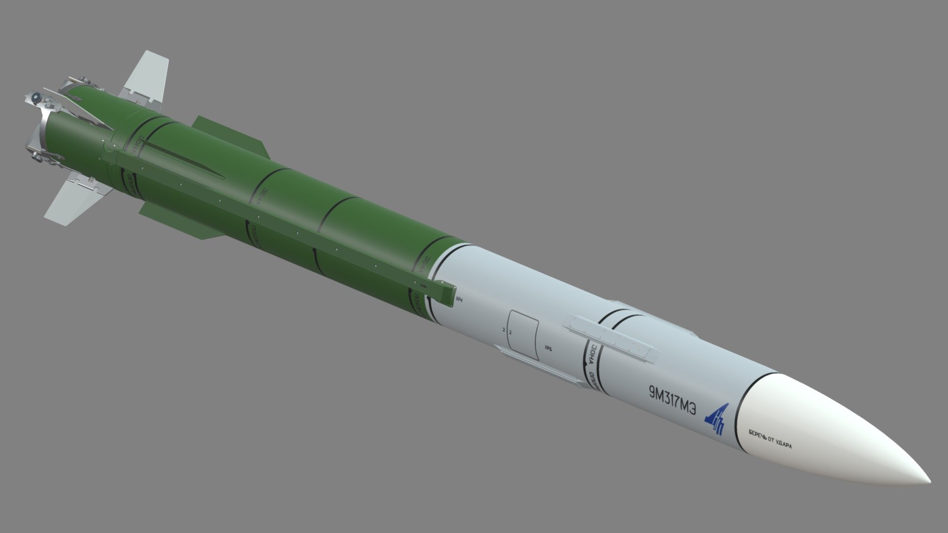 9M317 missile (BLEND) 3d model