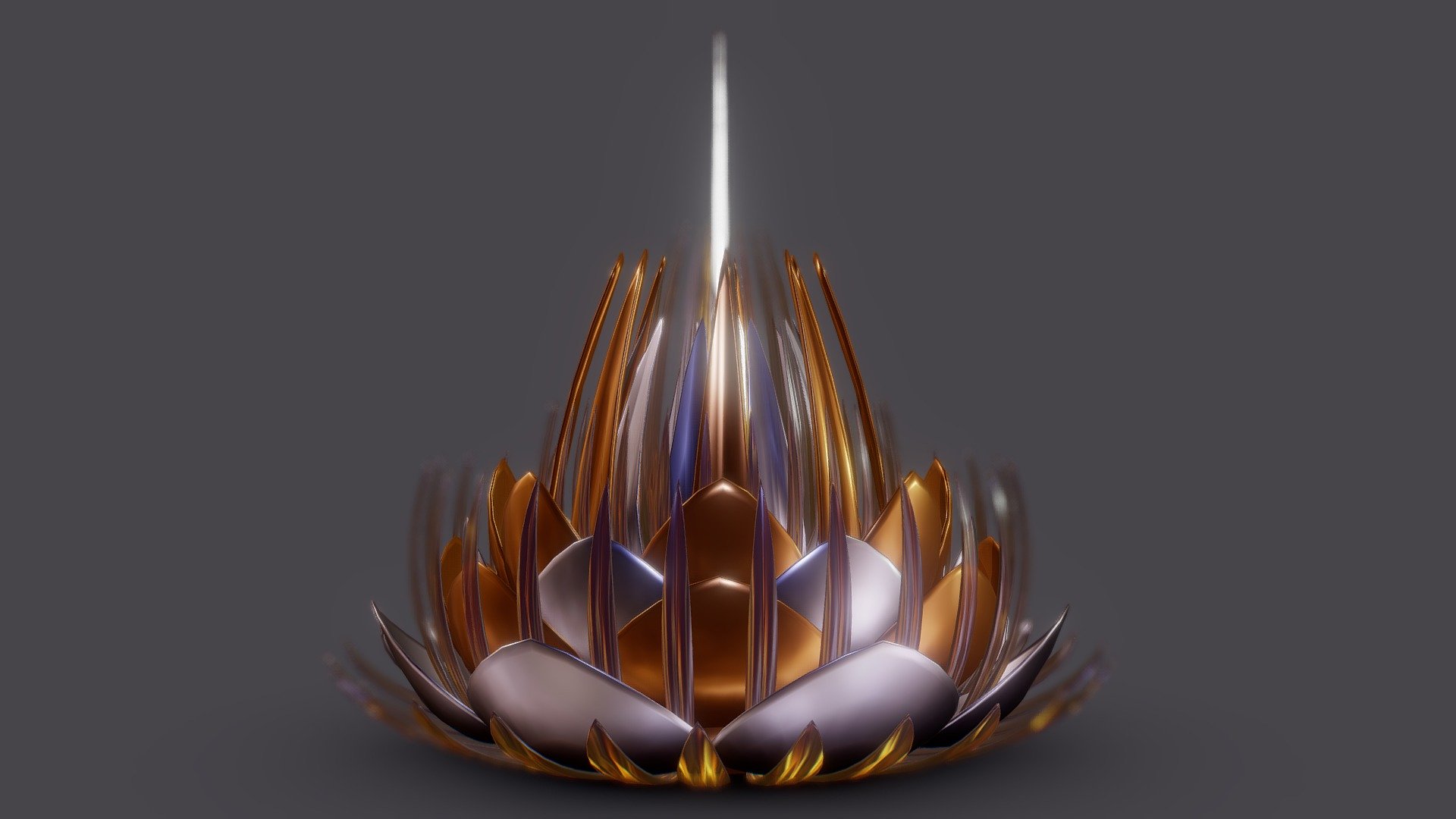 Sci-Fi Flower Art 3d model