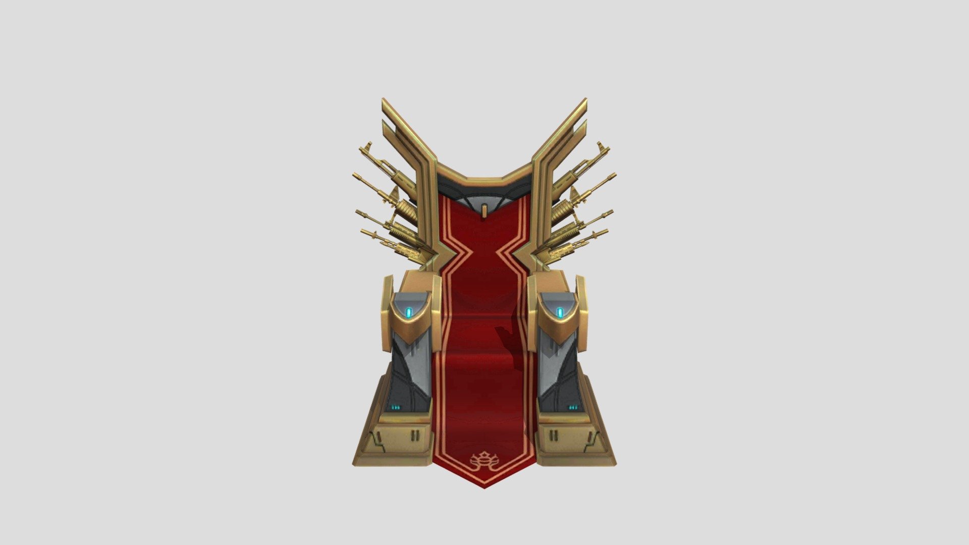 Free fire King throne chair 3d model 3d model