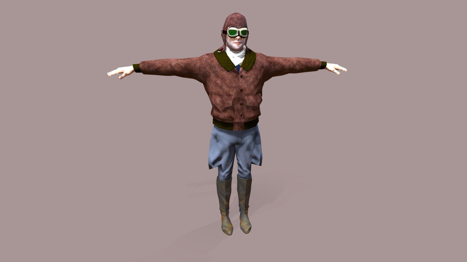 Flyboy Barnstorm Pilot 3d model