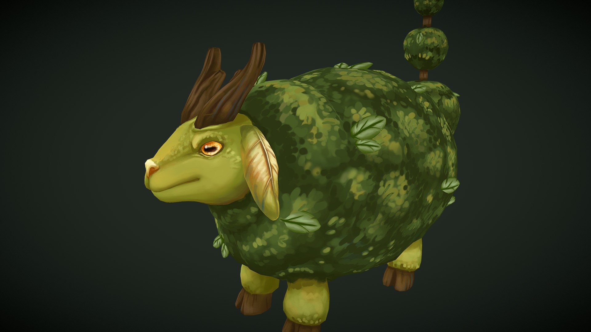 Shrub Sheep 3d model