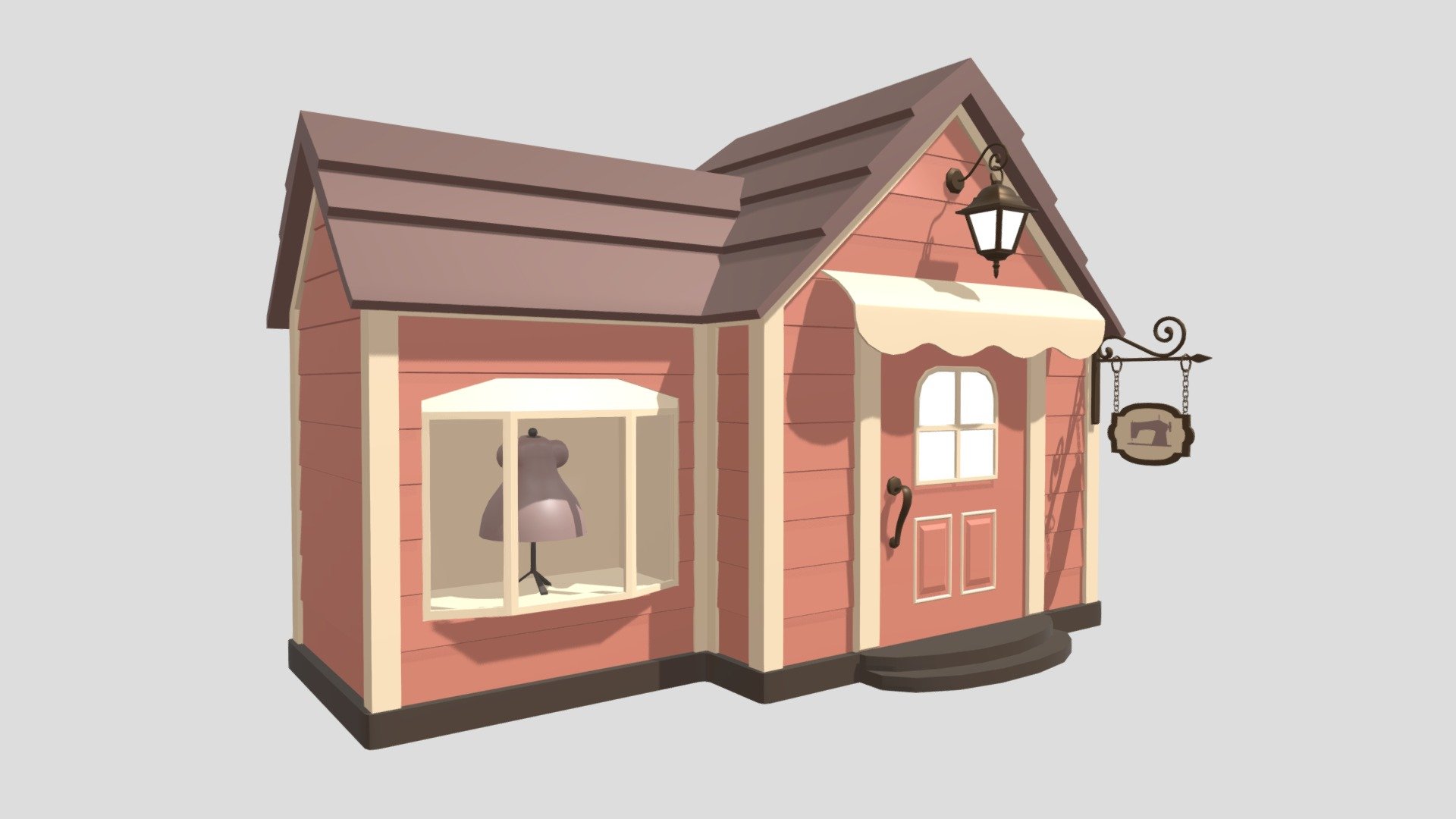 Clothing store 3d model