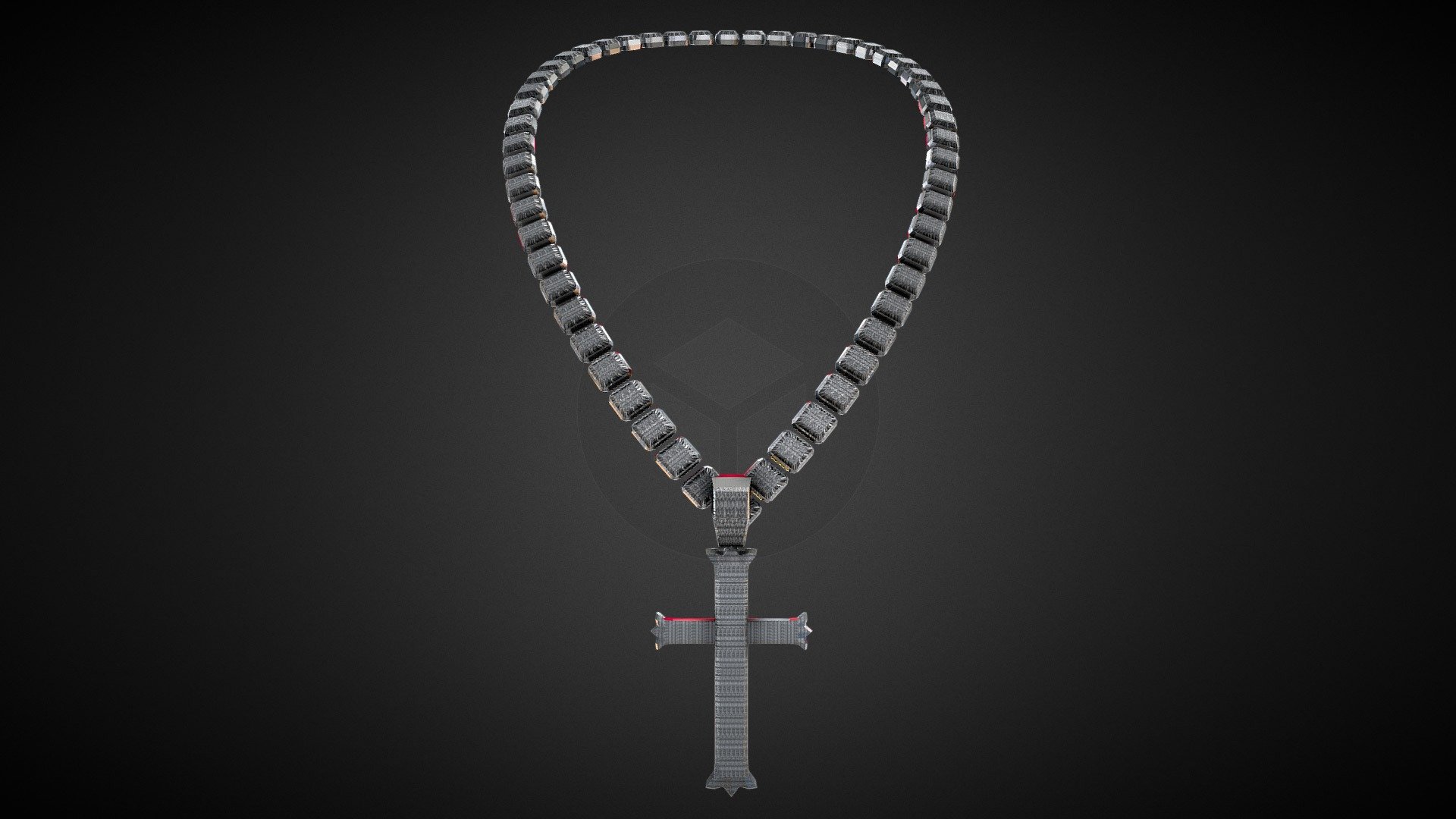 Big Cross Necklace 3d model