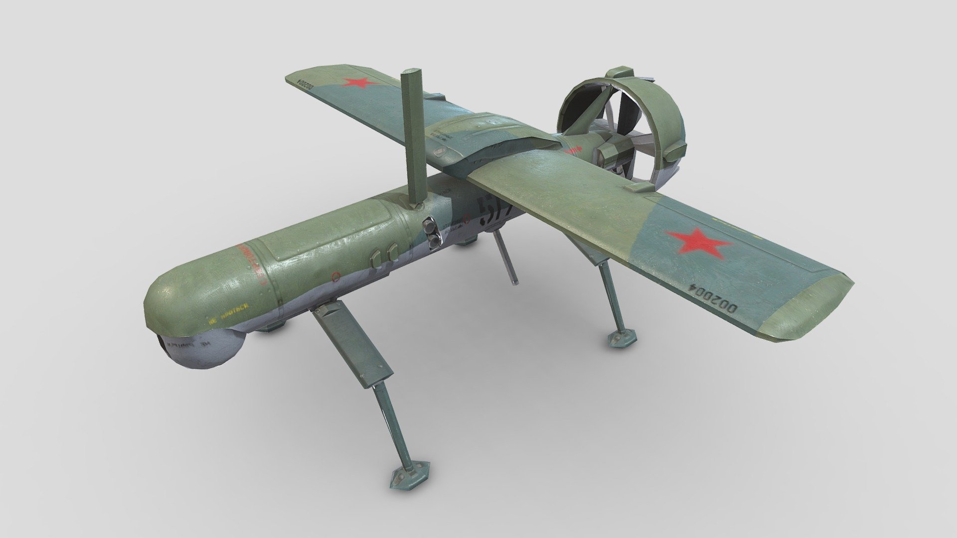 Yakovlev Pchela Russian UAV 3d model