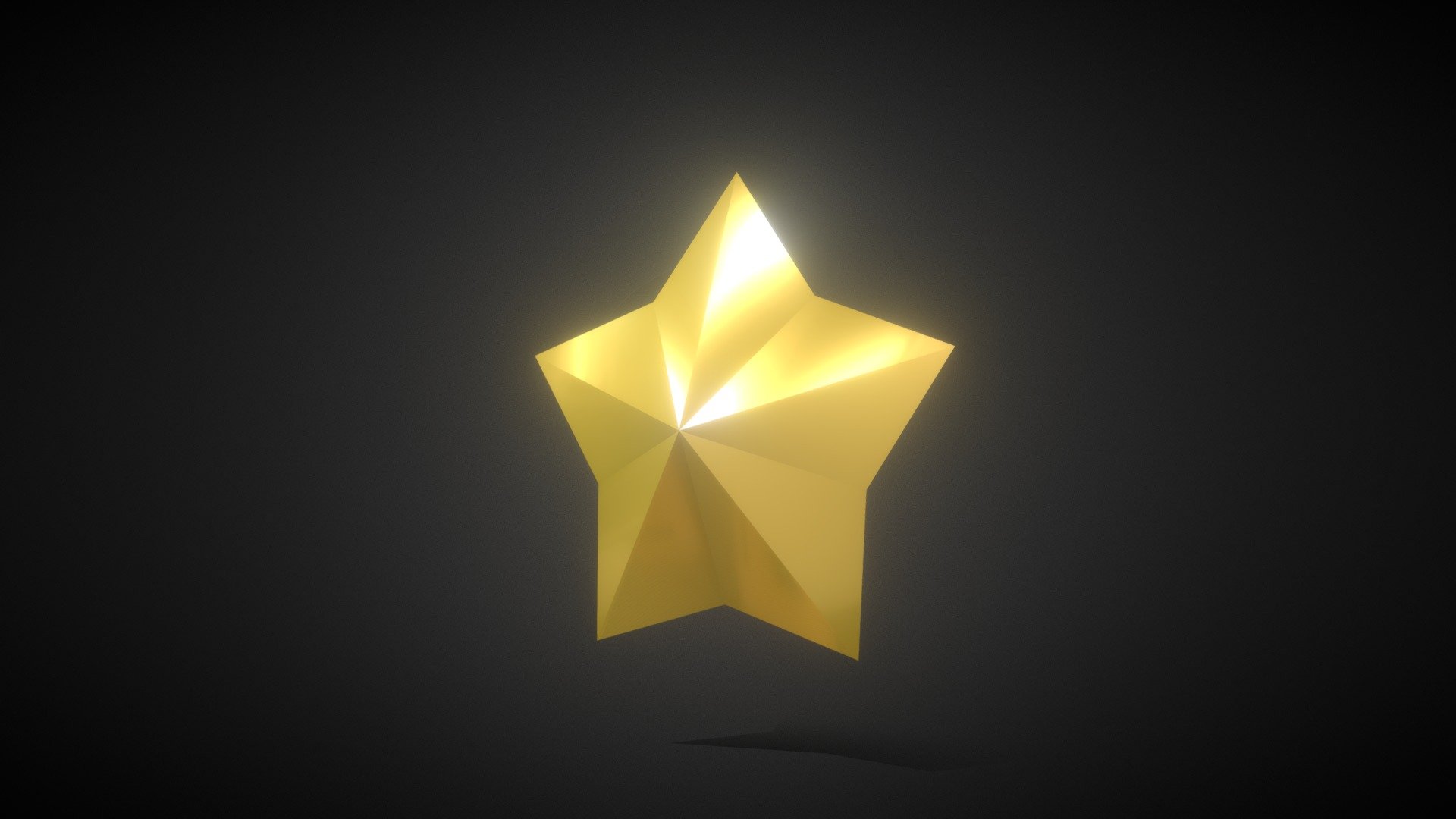 Fat Gold Star 3d model