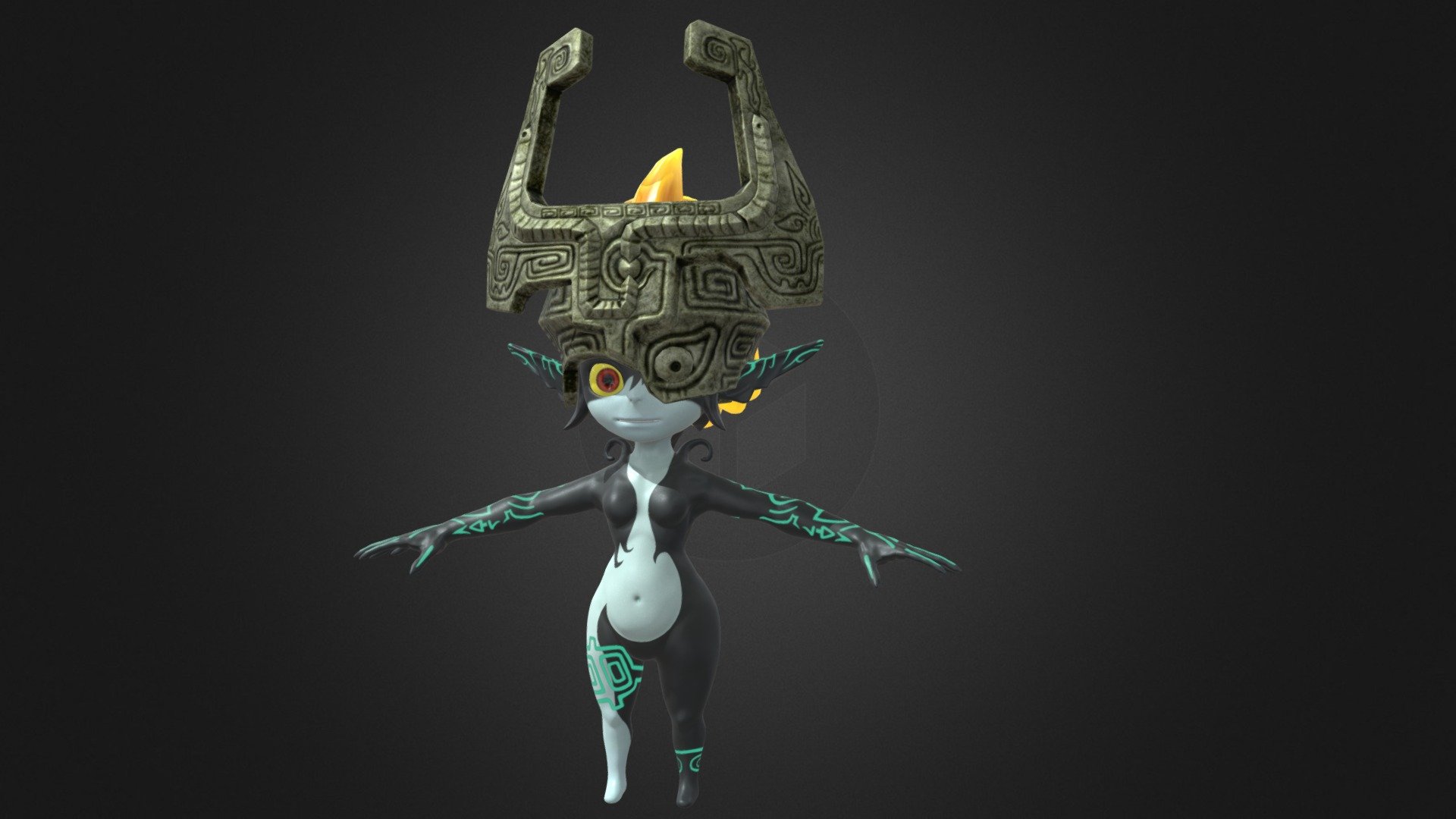 Midna 4K textures (Static Pose) 3d model