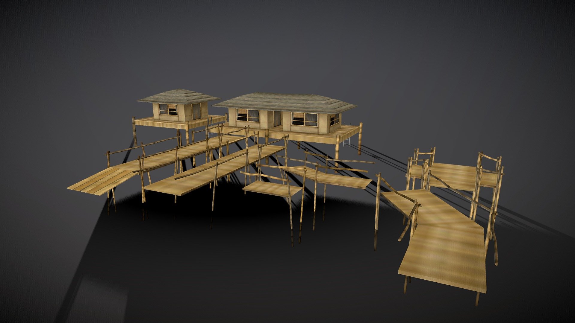 Bamboo Village Beach Resort 3d model