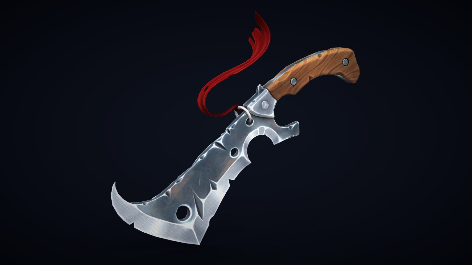 Handpaint Cleaver 3d model