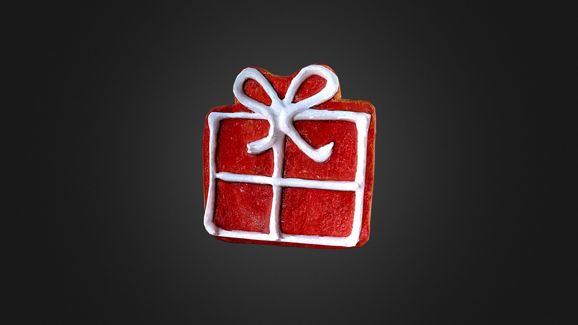 Gingerbread Gift 1(LowPoly) 3d model