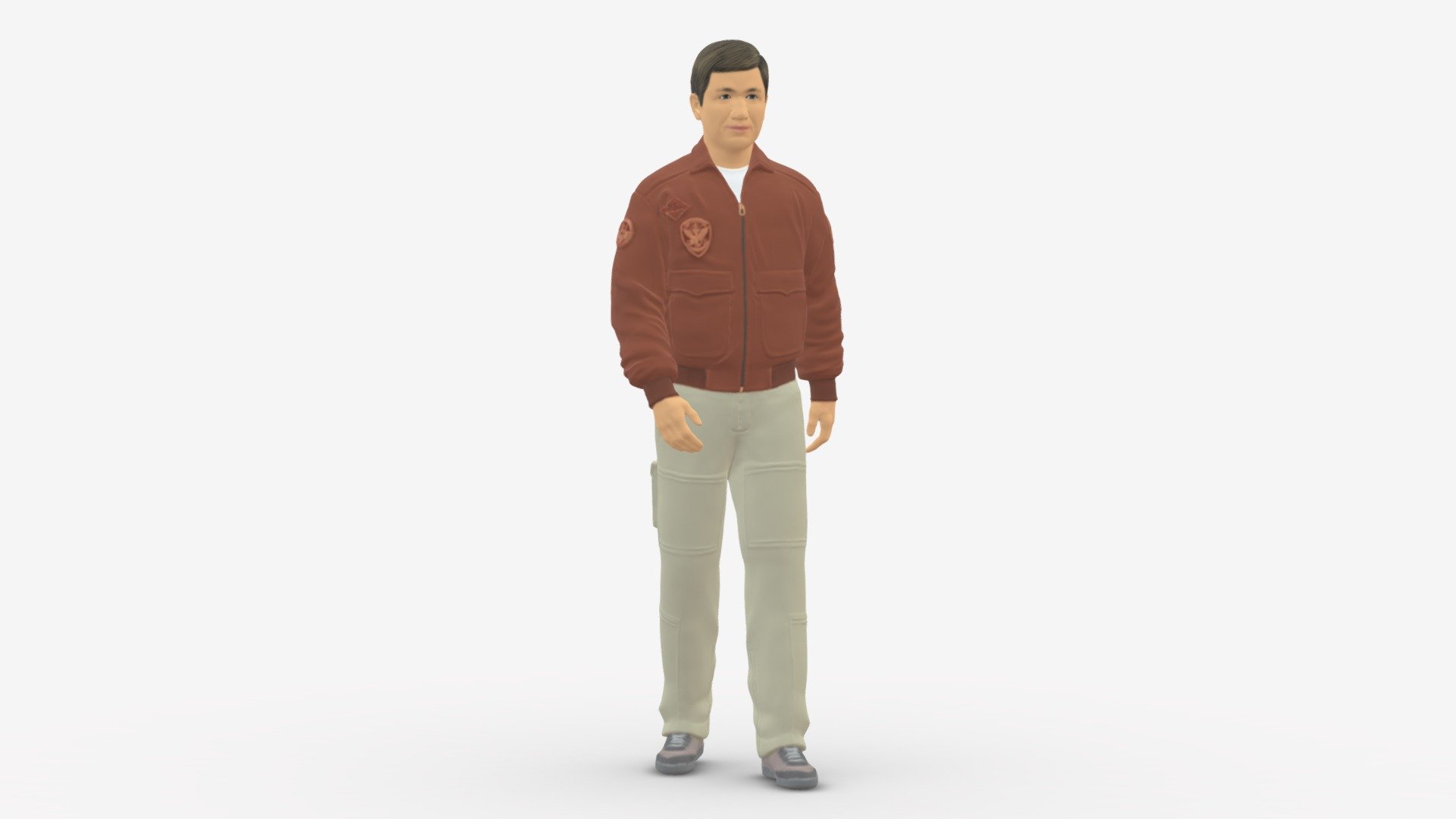 Man In Helicopter Pilot Suit 0443 3d model