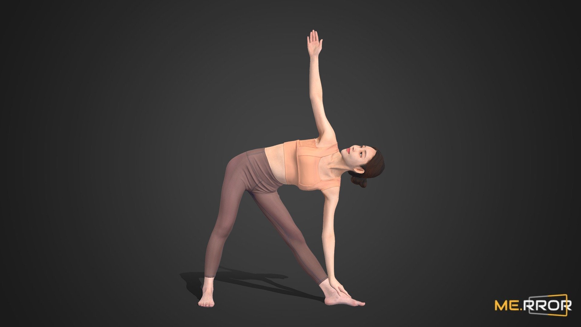 Asian WoMan Scan_Posed 16 100k poly 3d model