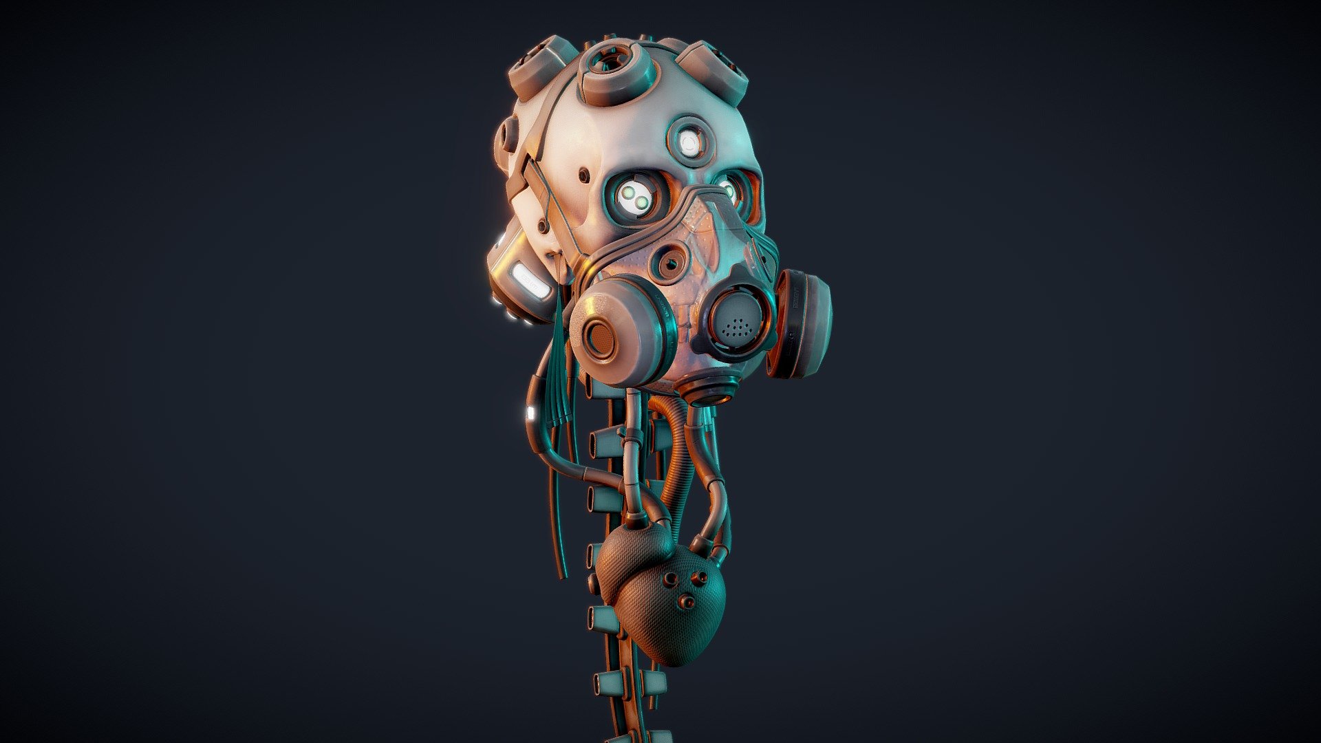 Cyber Skull 3d model