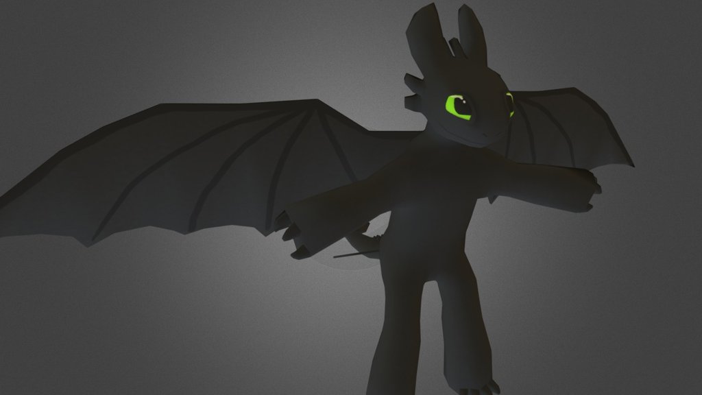 Toothless (anthro) 3d model