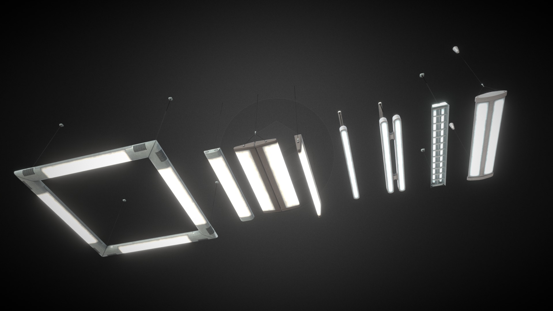 Office Ceiling Lamps 3d model