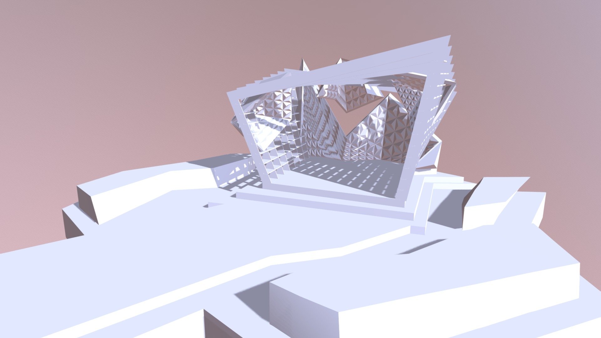 Suspended Geode Pavilion 3d model