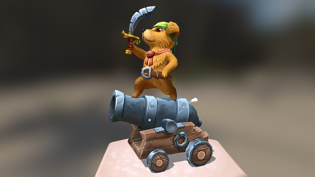 National Puppy (pirate) Day 3d model