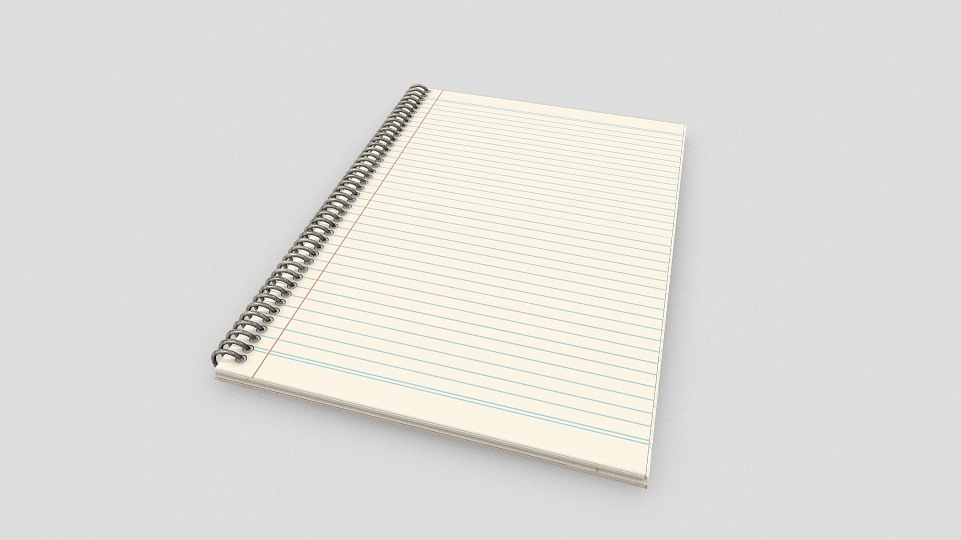 Single spiral notepad 3d model