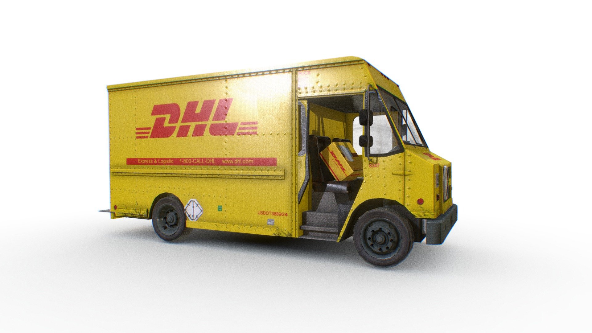 DHL Post Truck 3d model