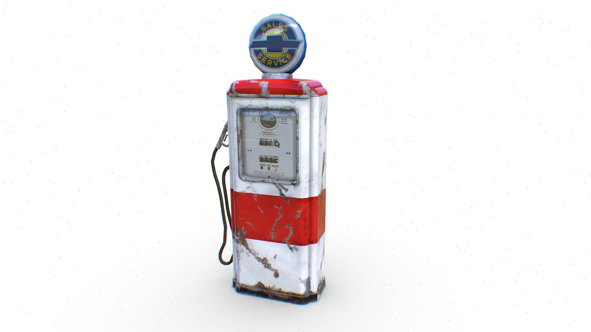 Retro Gas Pump 3d model