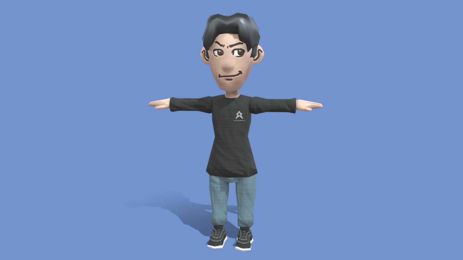 Low Poly Male Character 3d model