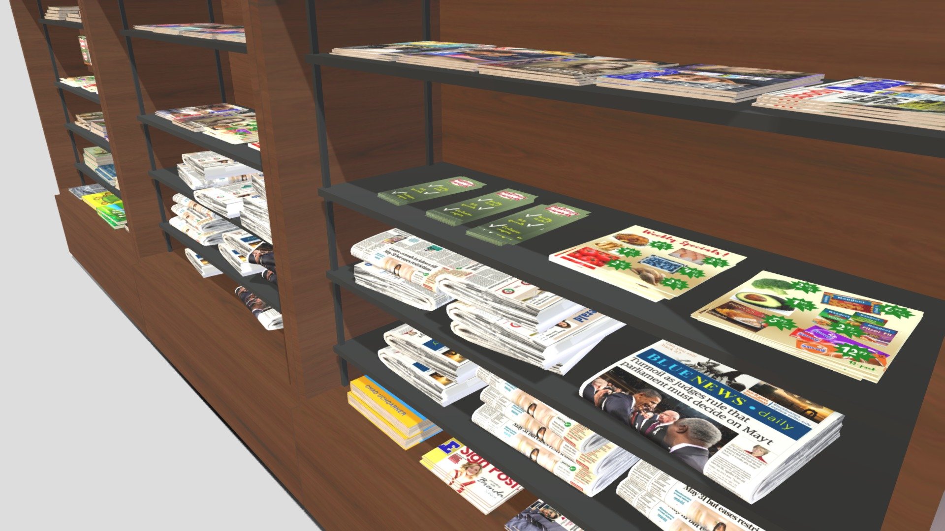 Newspaper Stand 3d model