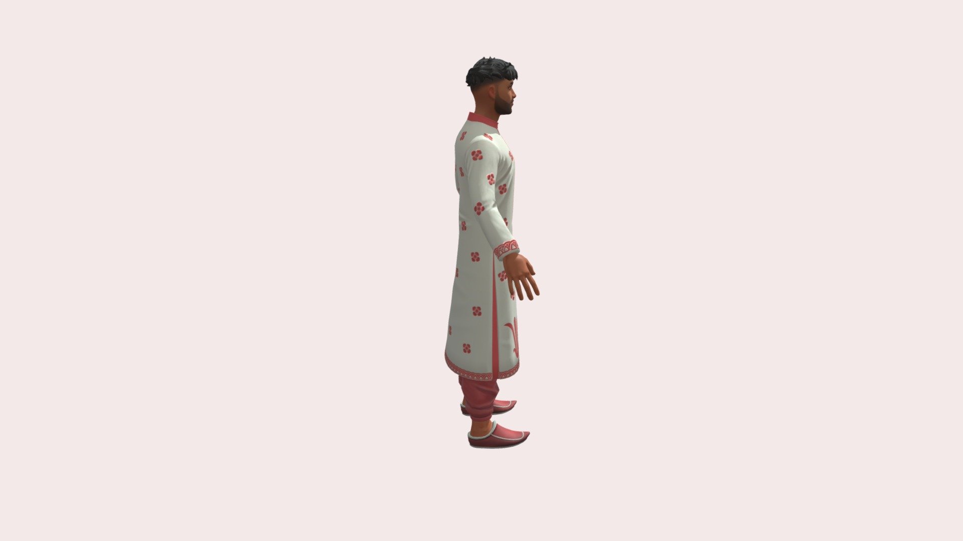 Boy In Indian Attire 3d model