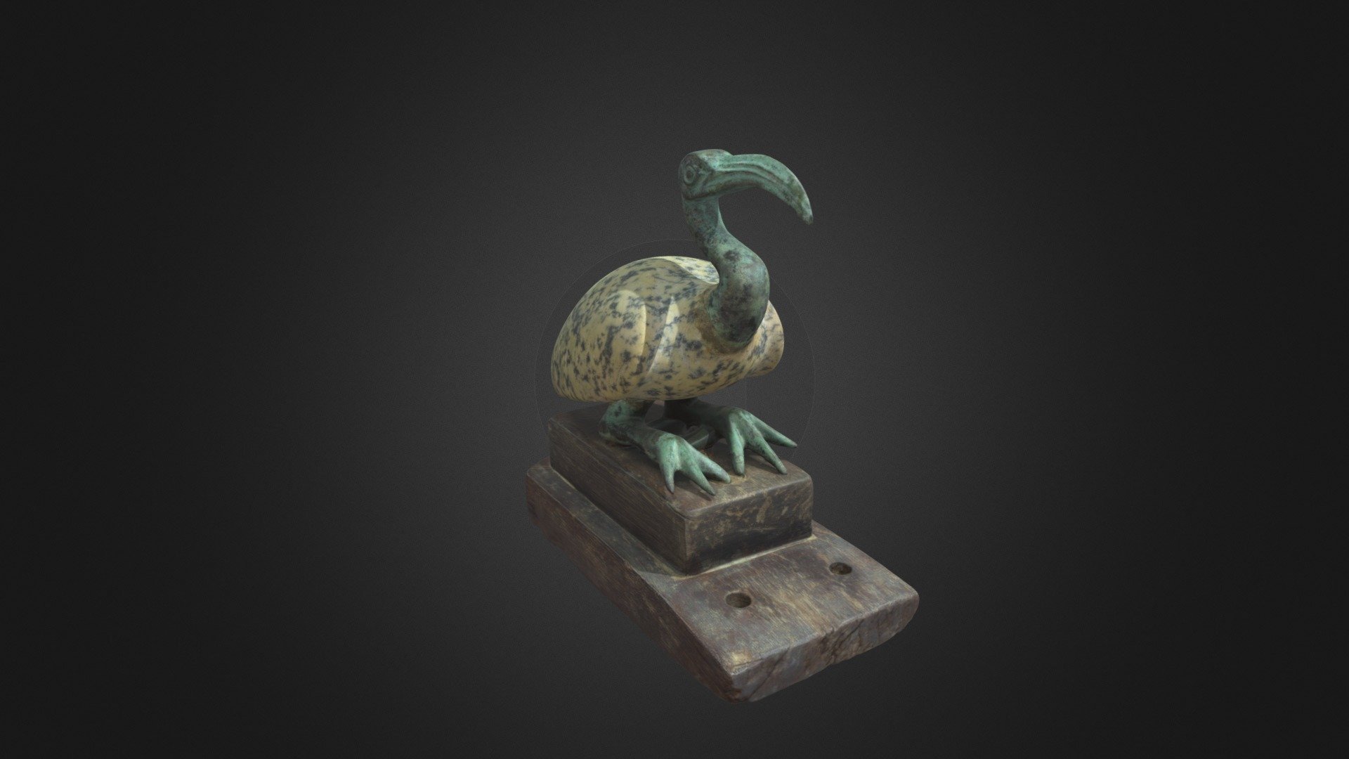 Bronze Ibis Statuette 3d model