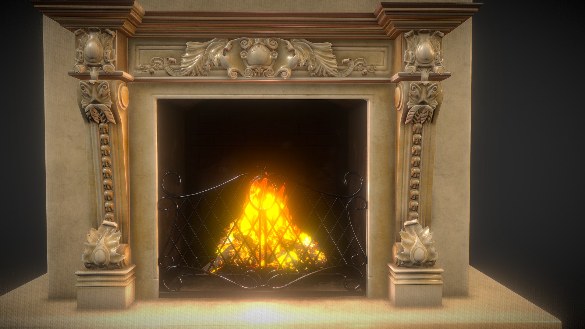 Fireplace 3d model