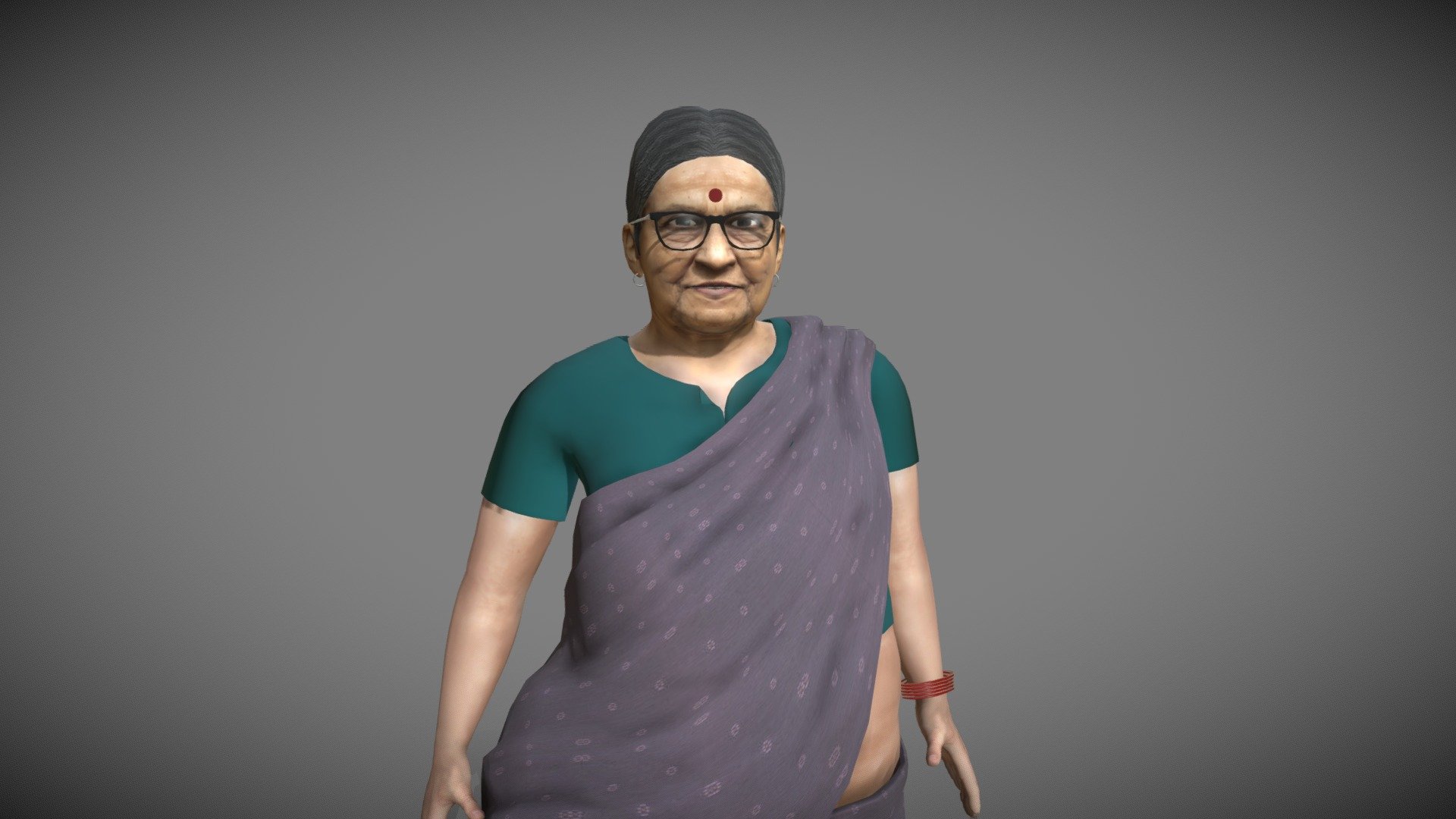 OLD INDIAN WOMEN 3d model