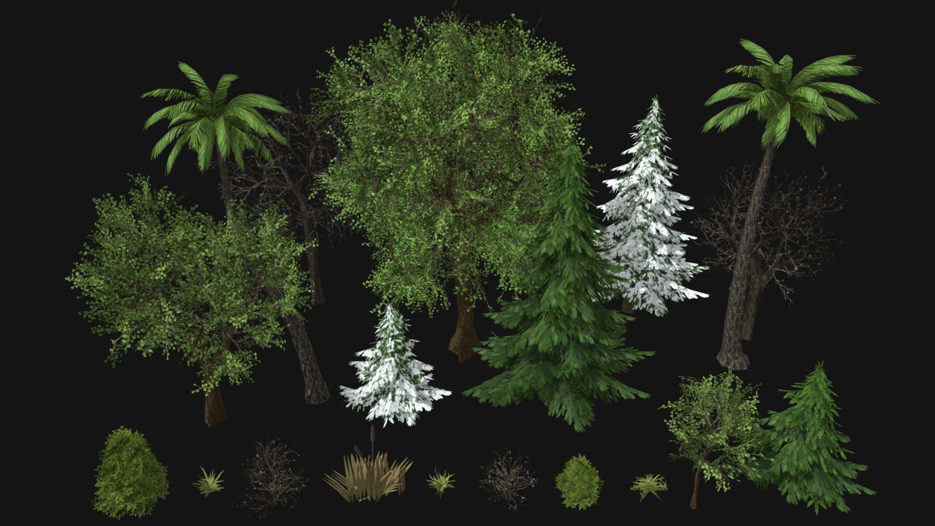 Plant- Vegetation Pack LowPoly 3d model