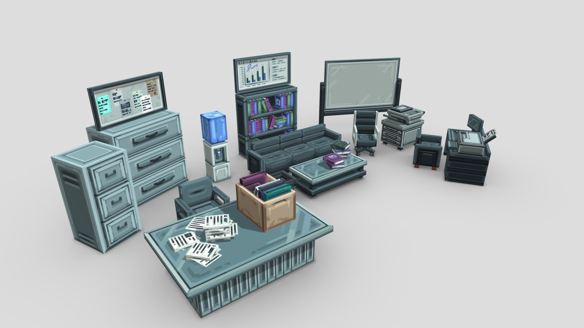 Office Furniture Pack 3d model