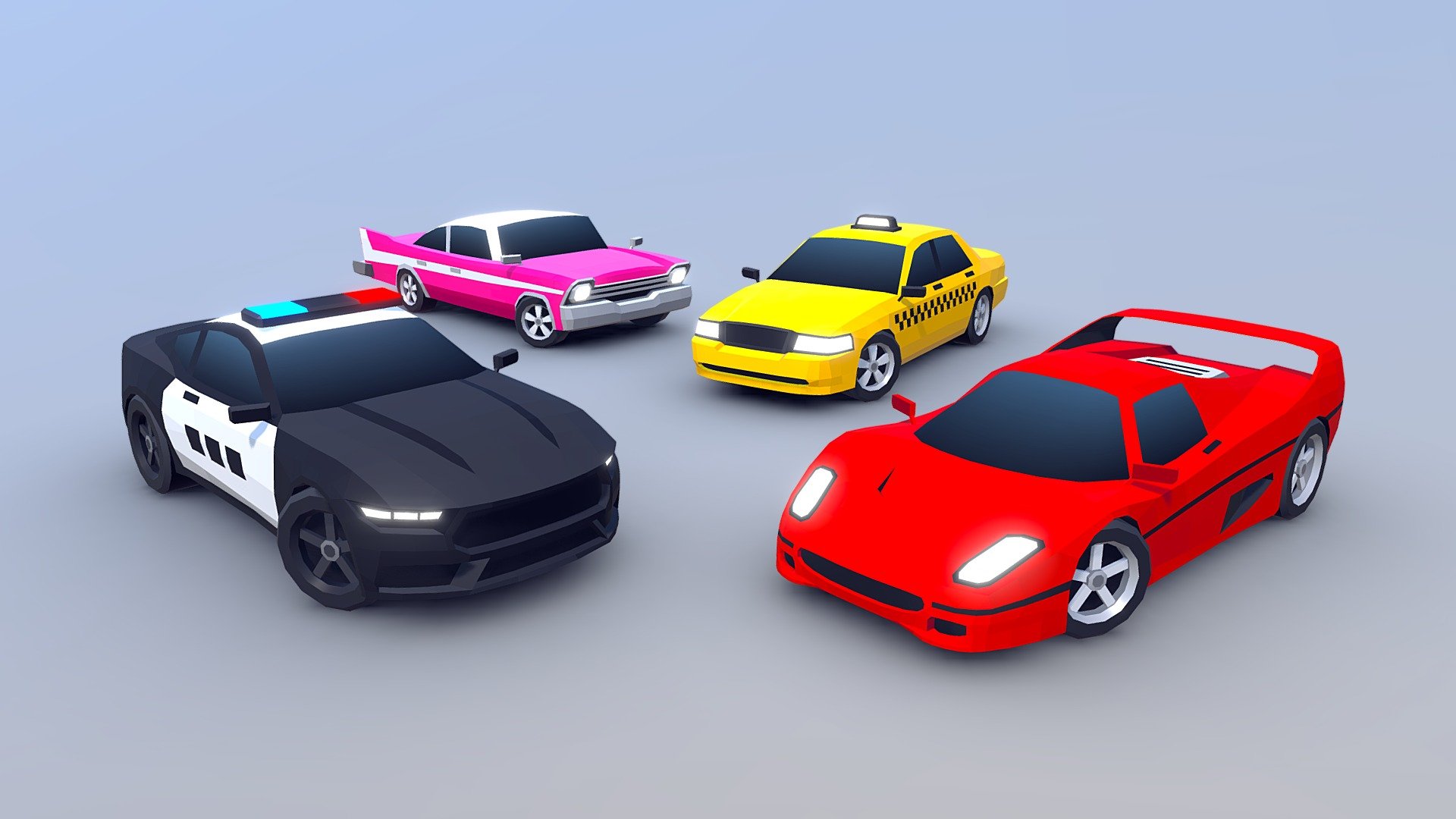 UPDATE, Low Poly Cars 3d model