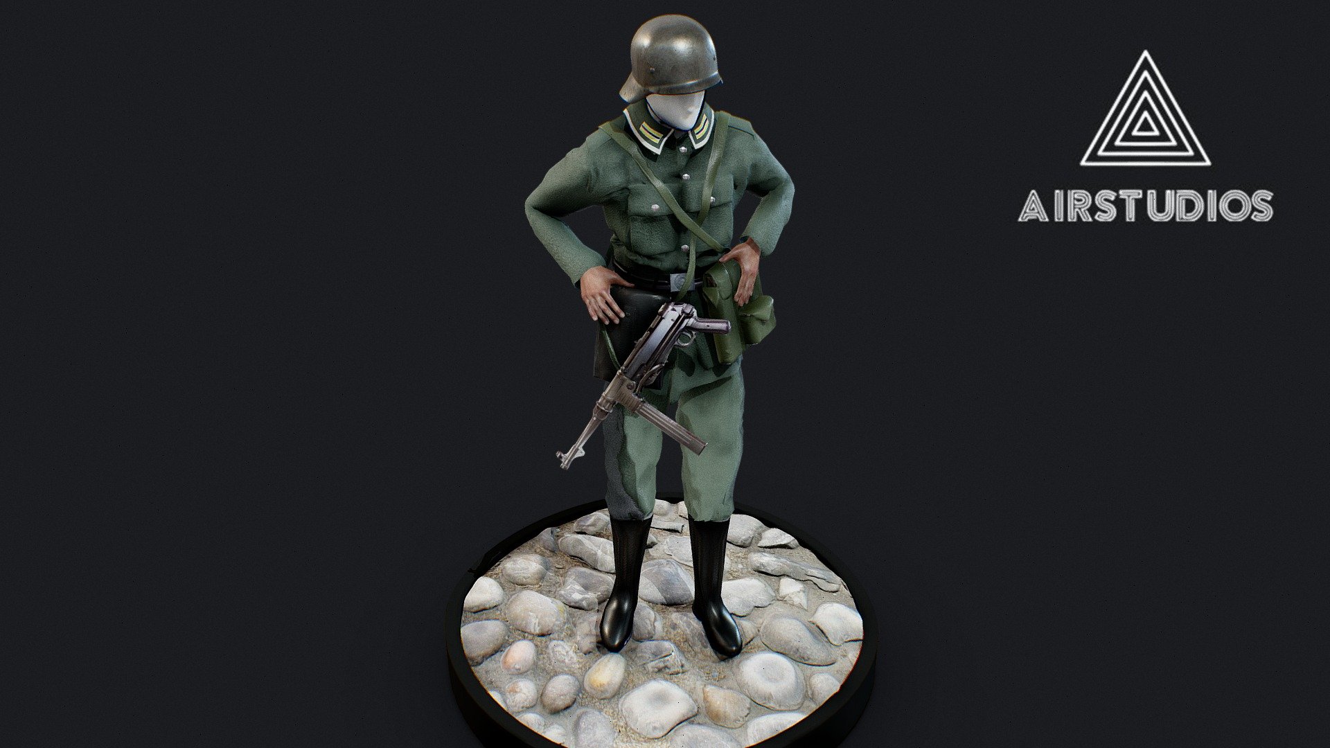 World War 2 German Soldier 3d model